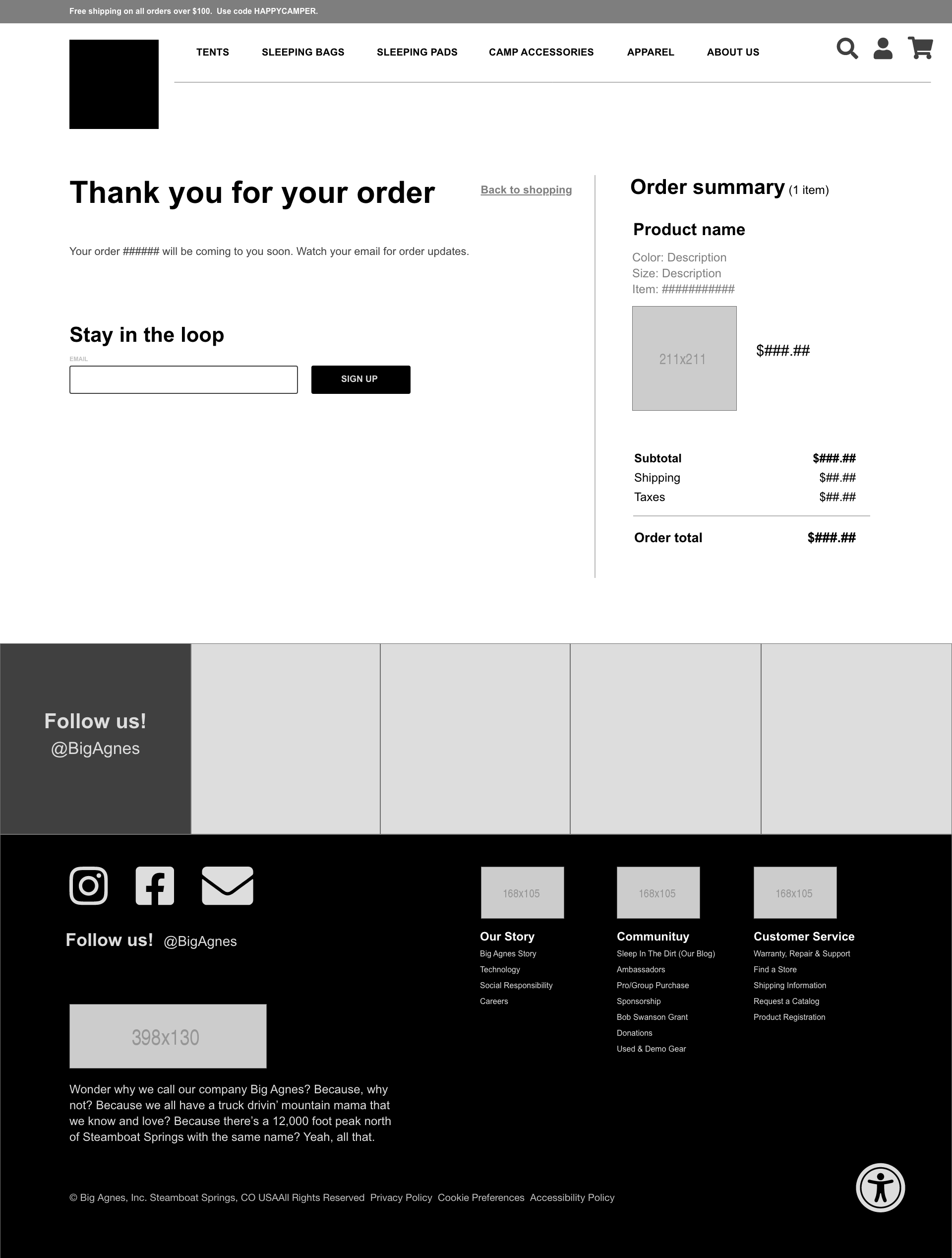 New checkout process wireframe 5